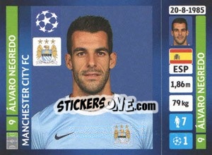 Cromo Álvaro Negredo - UEFA Champions League 2013-2014 - Panini