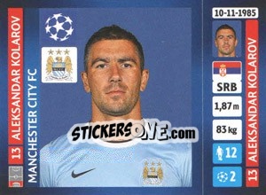 Figurina Aleksandar Kolarov - UEFA Champions League 2013-2014 - Panini