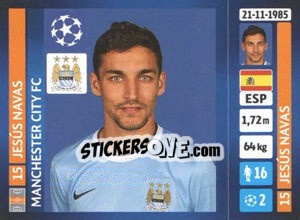Sticker Jesús Navas - UEFA Champions League 2013-2014 n. 276 - Panini
