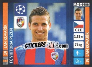 Sticker Jan Kovařík - UEFA Champions League 2013-2014 n. 288 - Panini