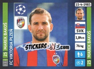 Sticker Marek Bakoš - UEFA Champions League 2013-2014 - Panini