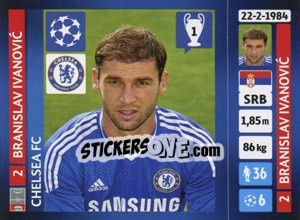 Cromo Branislav Ivanovic - UEFA Champions League 2013-2014 - Panini