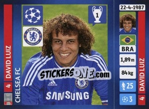 Sticker David Luiz - UEFA Champions League 2013-2014 - Panini