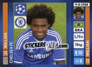 Sticker Willian - UEFA Champions League 2013-2014 n. 337 - Panini