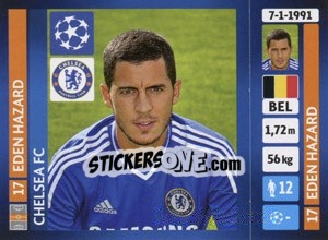 Sticker Eden Hazard - UEFA Champions League 2013-2014 n. 338 - Panini