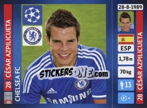 Sticker César Azpilicueta - UEFA Champions League 2013-2014 - Panini