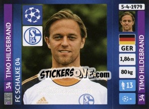 Sticker Timo Hildebrand - UEFA Champions League 2013-2014 n. 347 - Panini