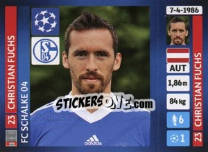 Sticker Christian Fuchs - UEFA Champions League 2013-2014 - Panini