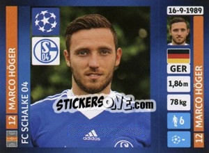 Sticker Marco Höger - UEFA Champions League 2013-2014 n. 352 - Panini