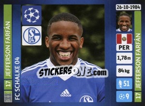 Sticker Jefferson Farfán - UEFA Champions League 2013-2014 n. 354 - Panini
