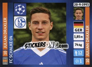 Sticker Julian Draxler - UEFA Champions League 2013-2014 n. 355 - Panini