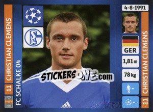 Sticker Christian Clemens - UEFA Champions League 2013-2014 n. 361 - Panini