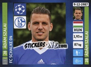 Sticker Ádám Szalai - UEFA Champions League 2013-2014 n. 363 - Panini
