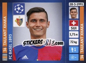 Cromo Taulant Xhaka - UEFA Champions League 2013-2014 - Panini