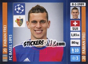 Sticker Fabian Frei - UEFA Champions League 2013-2014 n. 371 - Panini