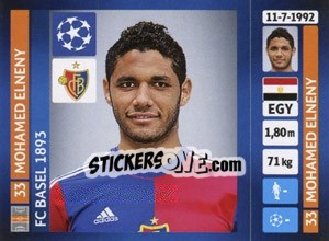Sticker Mohamed Elneny - UEFA Champions League 2013-2014 - Panini