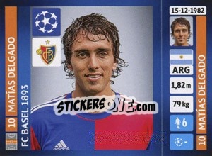 Sticker Matías Delgado - UEFA Champions League 2013-2014 n. 379 - Panini
