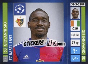 Sticker Giovanni Sio - UEFA Champions League 2013-2014 - Panini