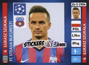 Figurina Lukasz Szukała - UEFA Champions League 2013-2014 - Panini