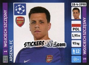 Cromo Wojciech Szczęsny - UEFA Champions League 2013-2014 - Panini