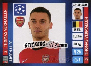 Sticker Thomas Vermaelen - UEFA Champions League 2013-2014 n. 403 - Panini