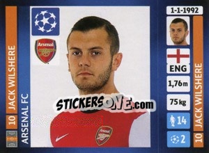 Sticker Jack Wilshere - UEFA Champions League 2013-2014 n. 406 - Panini