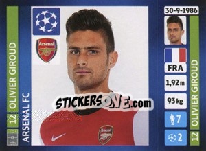 Sticker Olivier Giroud - UEFA Champions League 2013-2014 n. 410 - Panini