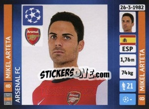 Sticker Mikel Arteta - UEFA Champions League 2013-2014 - Panini