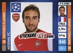 Sticker Mathieu Flamini - UEFA Champions League 2013-2014 n. 415 - Panini