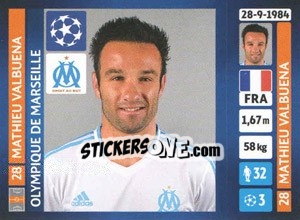 Sticker Mathieu Valbuena - UEFA Champions League 2013-2014 n. 427 - Panini
