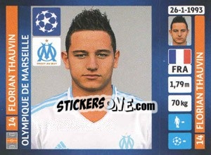 Sticker Florian Thauvin - UEFA Champions League 2013-2014 n. 433 - Panini
