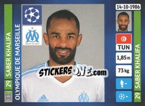 Sticker Saber Khalifa - UEFA Champions League 2013-2014 n. 435 - Panini