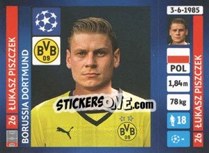 Sticker Lukasz Piszczek - UEFA Champions League 2013-2014 - Panini