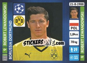 Sticker Robert Lewandowski - UEFA Champions League 2013-2014 n. 447 - Panini