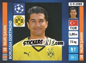 Sticker Nuri Sahin - UEFA Champions League 2013-2014 - Panini