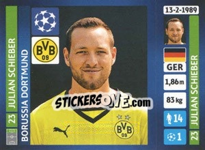 Sticker Julian Schieber - UEFA Champions League 2013-2014 - Panini