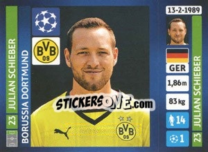 Sticker Julian Schieber - UEFA Champions League 2013-2014 n. 452 - Panini