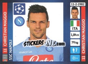 Sticker Christian Maggio - UEFA Champions League 2013-2014 n. 456 - Panini