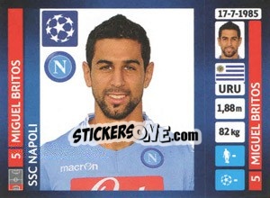 Sticker Miguel Britos - UEFA Champions League 2013-2014 - Panini