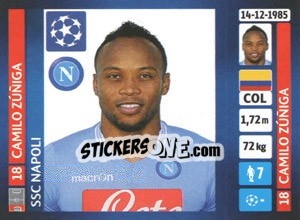 Sticker Camilo Zúñiga - UEFA Champions League 2013-2014 n. 459 - Panini