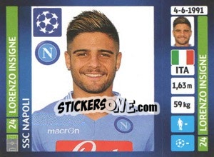 Cromo Lorenzo Insigne - UEFA Champions League 2013-2014 - Panini