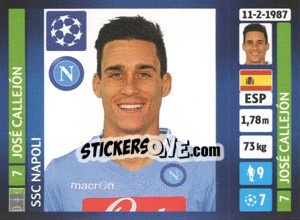 Sticker José Callejón - UEFA Champions League 2013-2014 - Panini