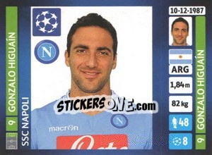 Sticker Gonzalo Higuaín - UEFA Champions League 2013-2014 n. 465 - Panini
