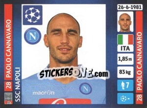 Figurina Paolo Cannavaro - UEFA Champions League 2013-2014 - Panini