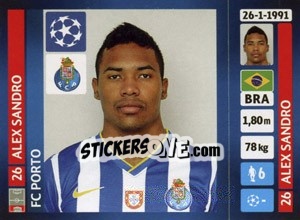 Figurina Alex Sandro - UEFA Champions League 2013-2014 - Panini