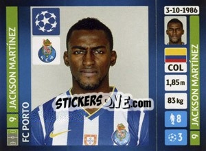 Sticker Jackson Martínez - UEFA Champions League 2013-2014 n. 482 - Panini