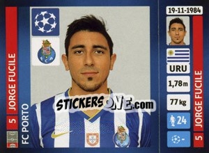 Sticker Jorge Fucile - UEFA Champions League 2013-2014 n. 484 - Panini