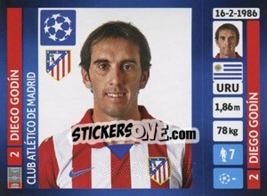 Sticker Diego Godín - UEFA Champions League 2013-2014 n. 494 - Panini