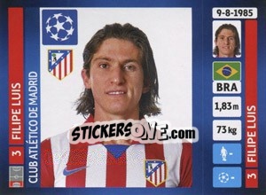 Sticker Filipe Luis - UEFA Champions League 2013-2014 - Panini