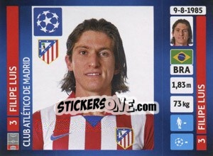 Sticker Filipe Luis - UEFA Champions League 2013-2014 n. 495 - Panini
